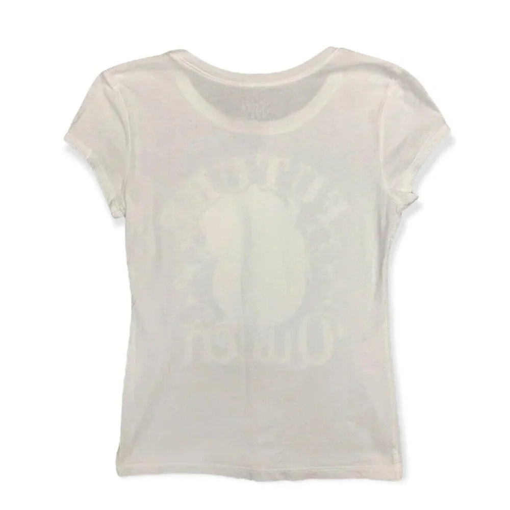 Justice Disney Frozen Elsa Future Queen Tee Girls 10 White Glitter Graphic Shirt